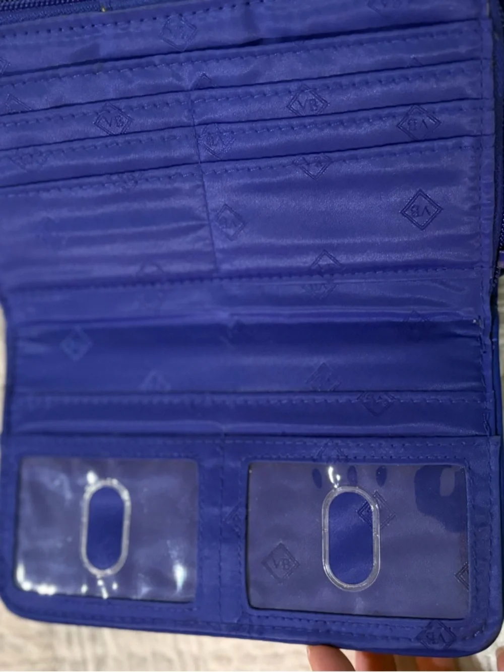Vera Bradley Quilted Wristlet - Royal Blue Multicolor Paisley - Picture 3 of 4